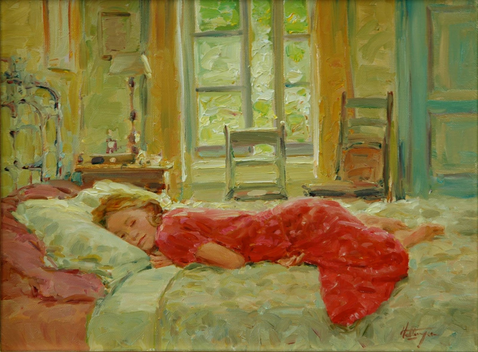 David Hettinger, 1946 Impressionist painter Tutt'Art Pittura