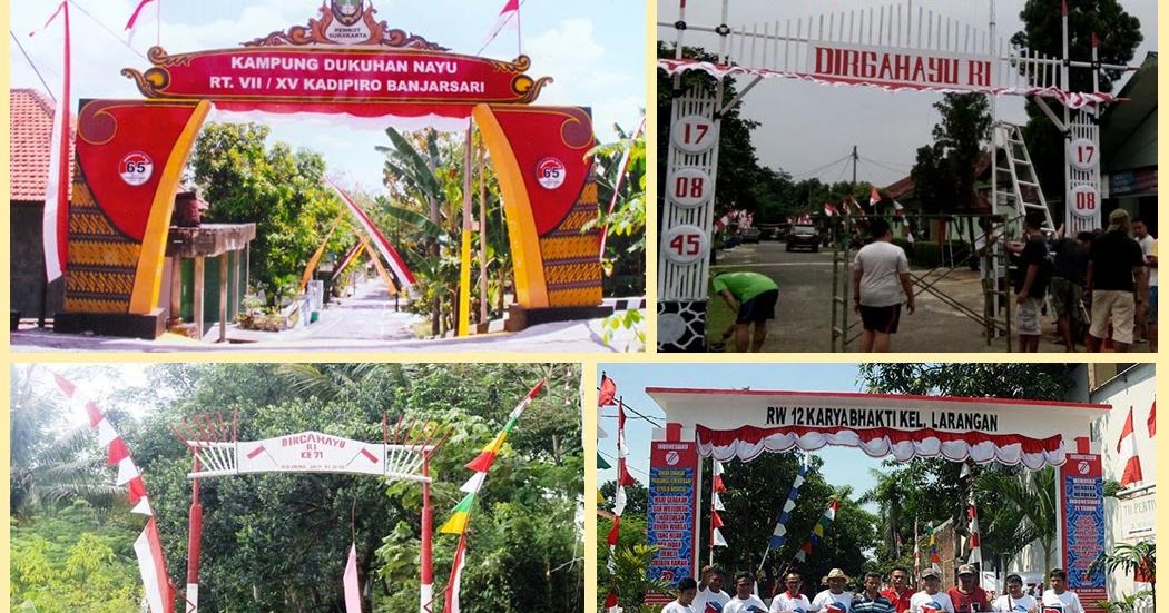 Kumpulan contoh dekorasi GAPURA HUT RI ke 73 yang unik dan keren