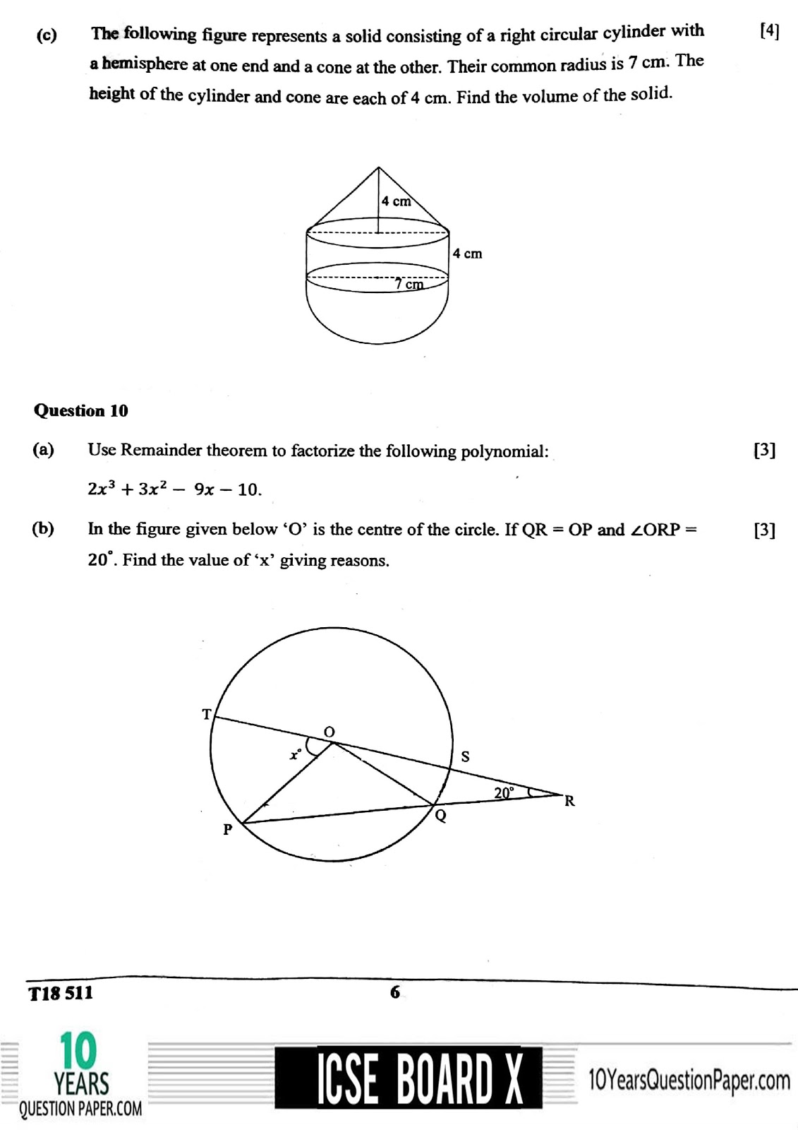 ICSE class 10 Mathematics board question paper Download ICSE Board 2018 Mathematics Question paper page-06