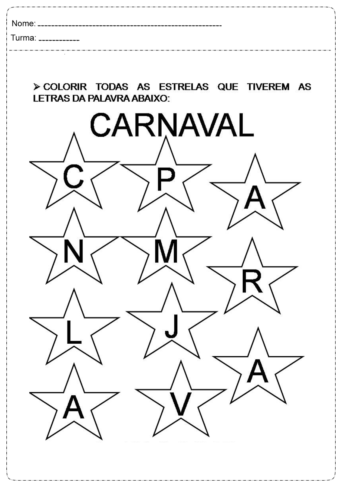 Atividades sobre o Carnaval para a Educação Infantil