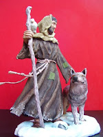 Orme Magiche Statua Scultura San Francesco modellini statuette santi san presepe pastori da colorare fatte a mano artigianato italiano