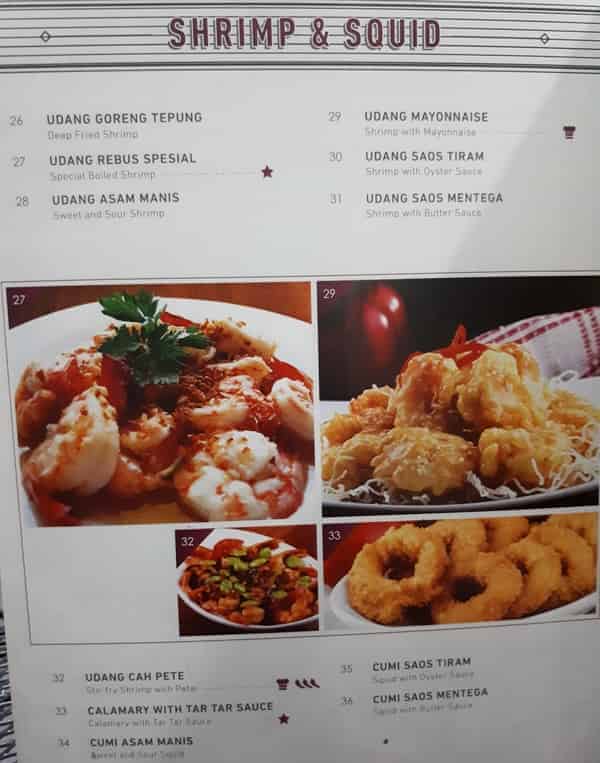 Beragam Masakan Shrimp Squid (Udang dan Cumi-cumi) Resto Anggrek Pangkalpinang Seafood Udang dan Cumi Resto Anggrek