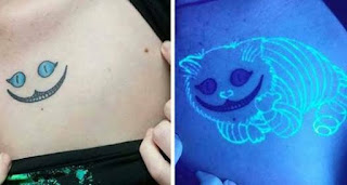 Tatuajes que brillan con luz ultravioleta