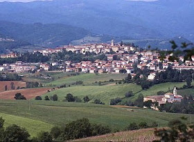 The hilltop town of Bibbiena