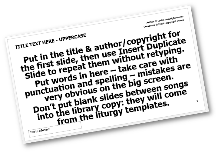 liturgytools net powerpoint template for a hymn or song