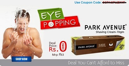 Can't Afford to Miss the Deal: Park Avenue Shaving Cream (70 Gram) worth Rs.63 for ABSOLUTELY FREE