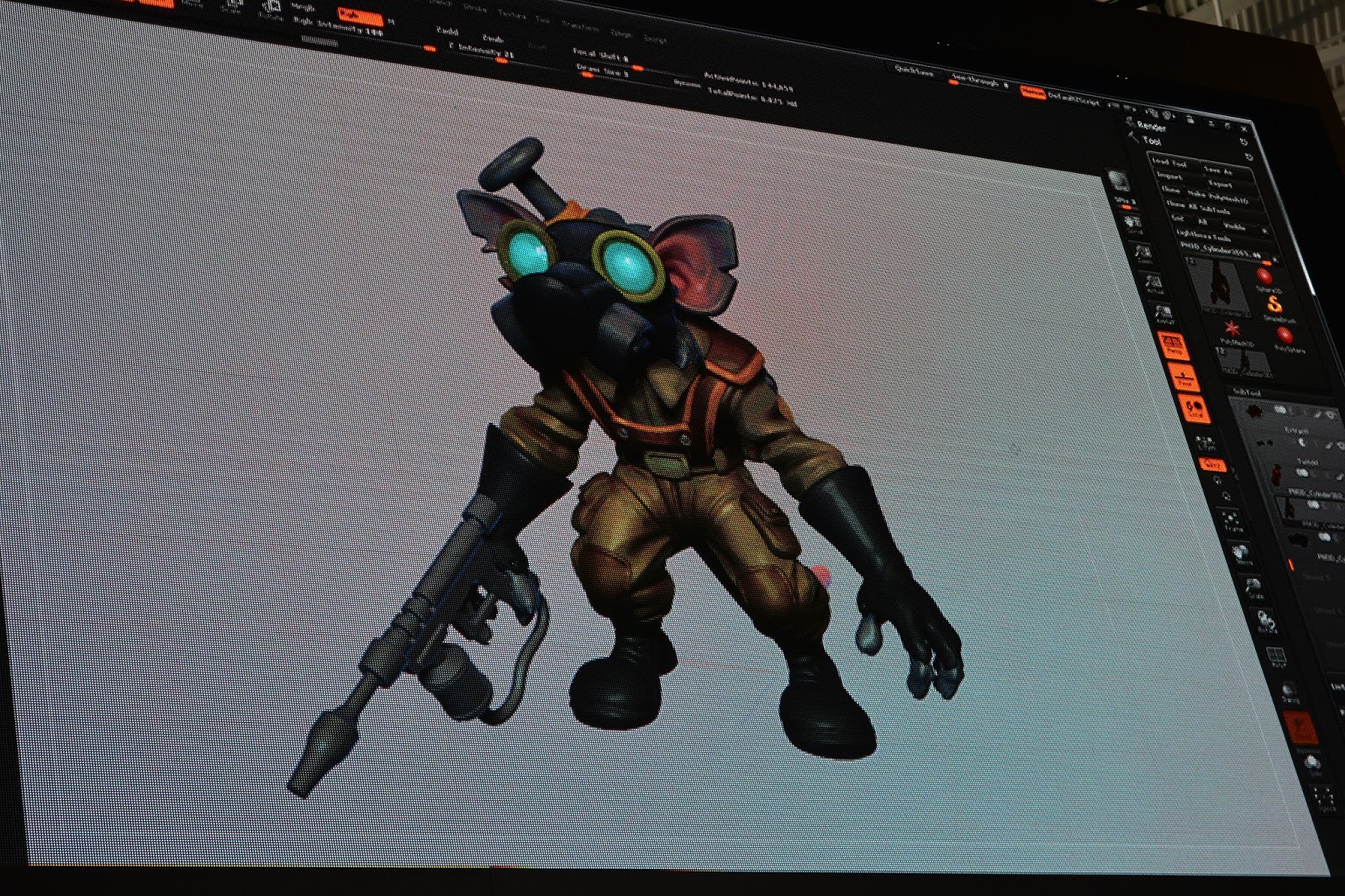 Surrender at 20: [ PAX EAST 2014 ] LIVE ART DEMO OF EXTERMINATOR TWITCH  CONCEPT MODEL