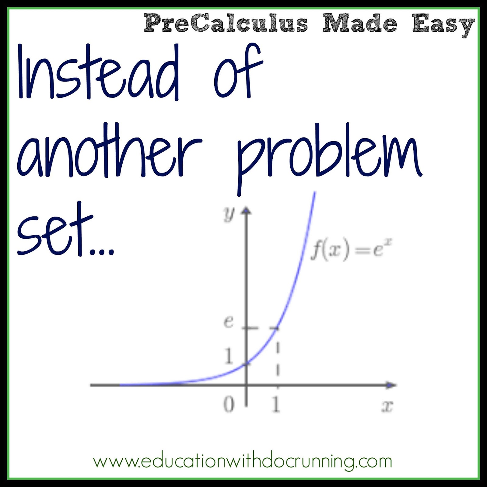 Math Mondays: Graphing exponential functions worksheet alternative