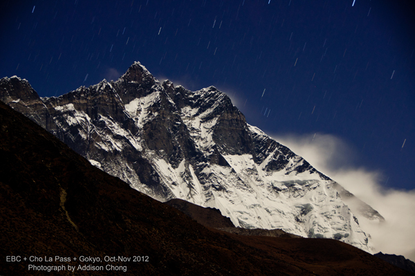 Lhotse under moonlight