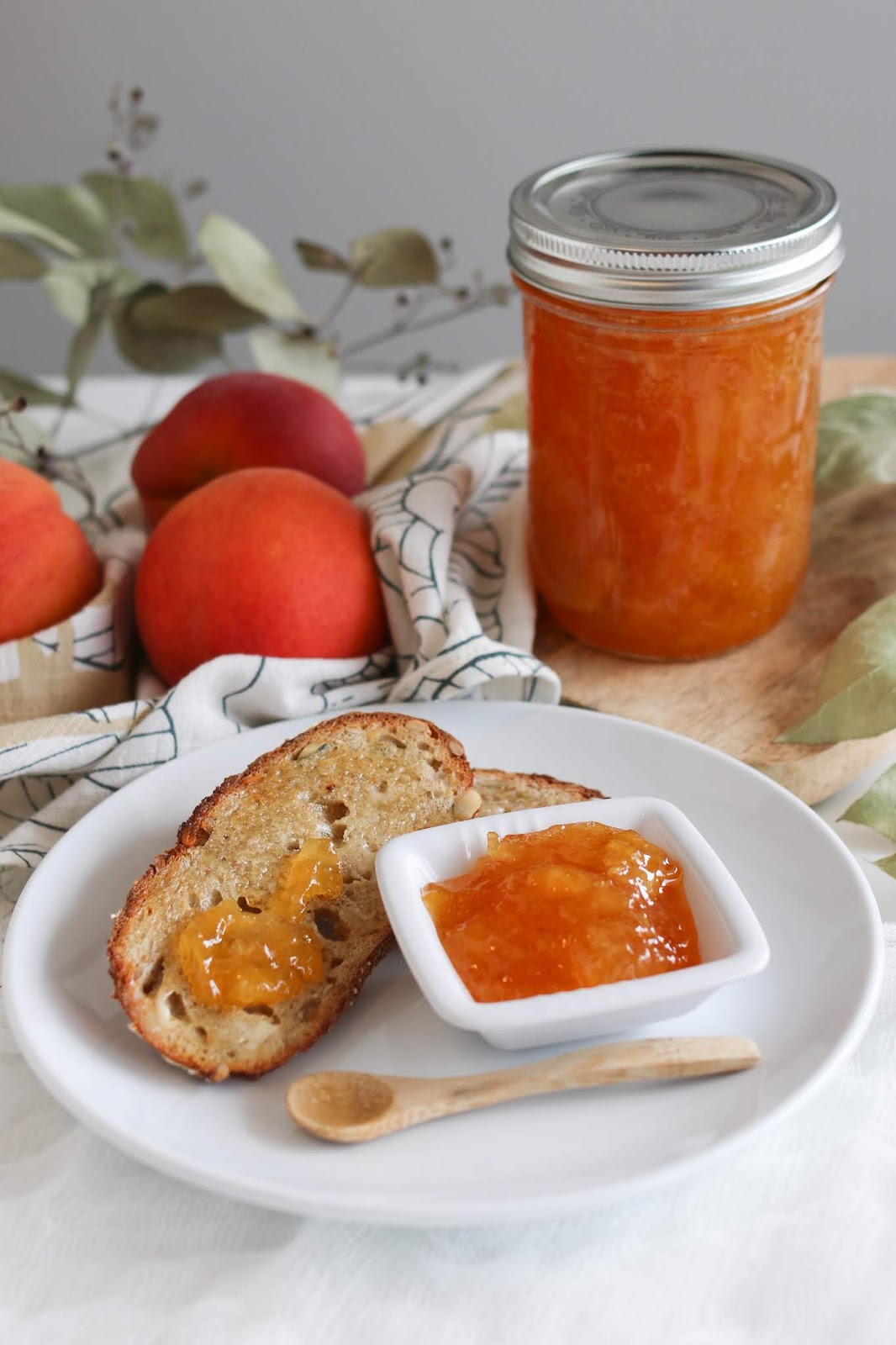 Ginger Rose Honey Vanilla Peach Freezer Jam