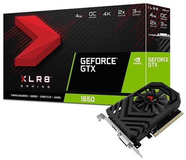 GeForce GTX 1650 PNY XLR8 Gaming OC 4GB GDDR5 128-Bit GeForce GTX 1650 PNY XLR8
