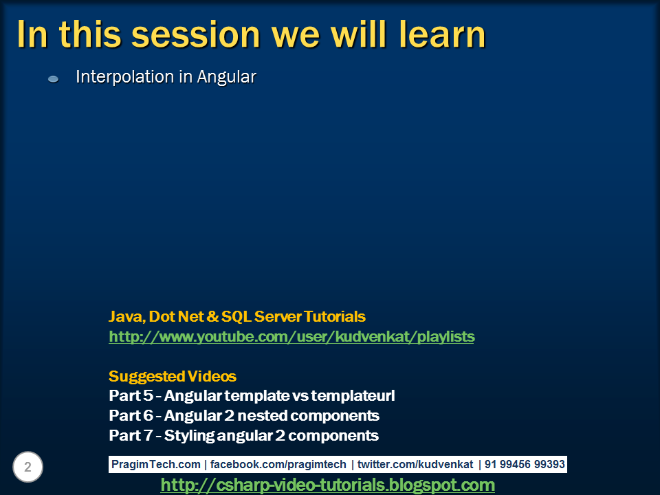 Sql server and c video tutorial angular interpolation