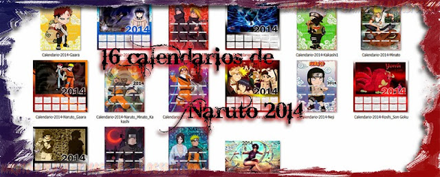 calendarios anime 2014 naruto