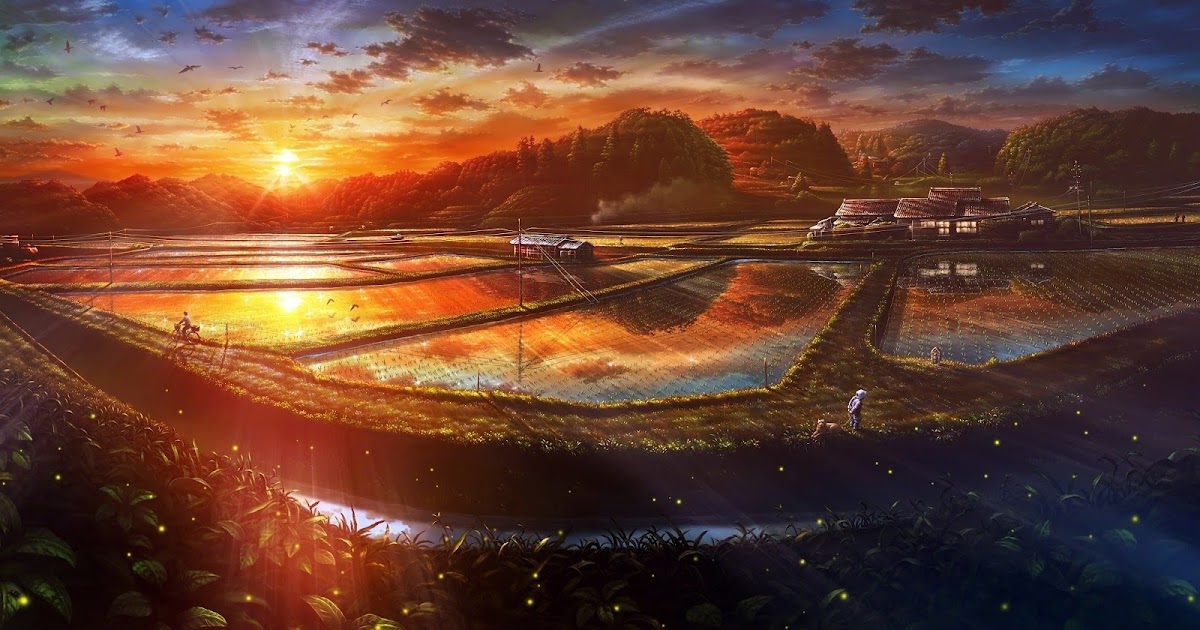 Landscape Anime Scenery Wallpaper 4k - Gambarku