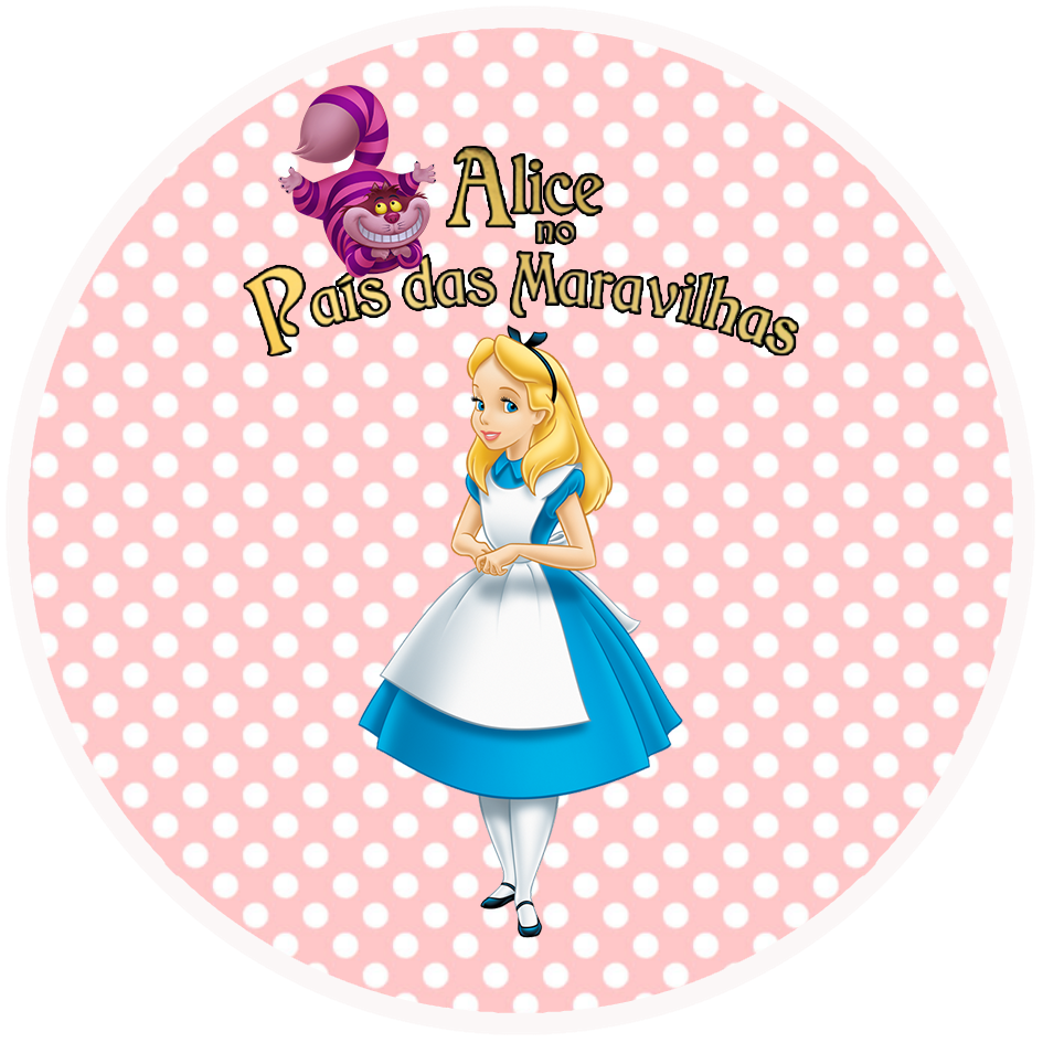 Alice in Wonderland Party Circles/cupcake Toppers Pastel Pink
