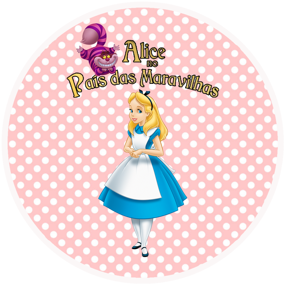 Alicia en Rosa y Celeste: Kit para Fiestas para Imprimir Gratis. Toppers o Etiquetas de Alicia en Rosa y Celeste para imprimir gratis.