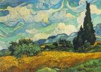 Винсент Ван Гог «Зеленое пшеничное поле с кипарисами»