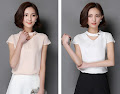 Short Sleeve High Neck Collar Strap Classy Elegant Top