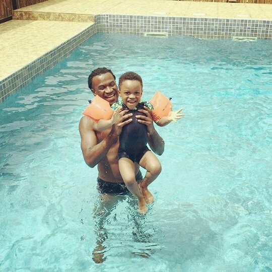 [Photos] Paul Okoye Takes A Break From Social Media Drama To Bond With His Son