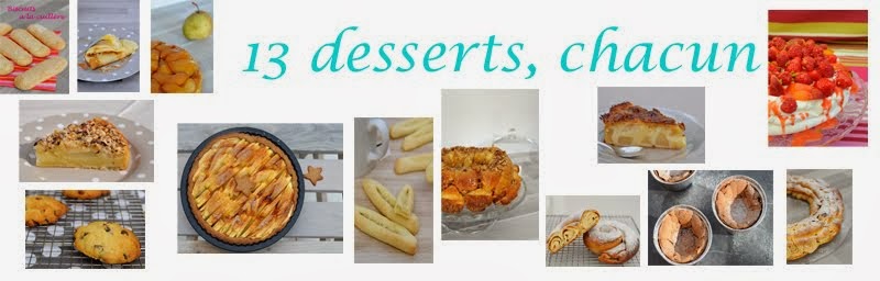 13 desserts, chacun