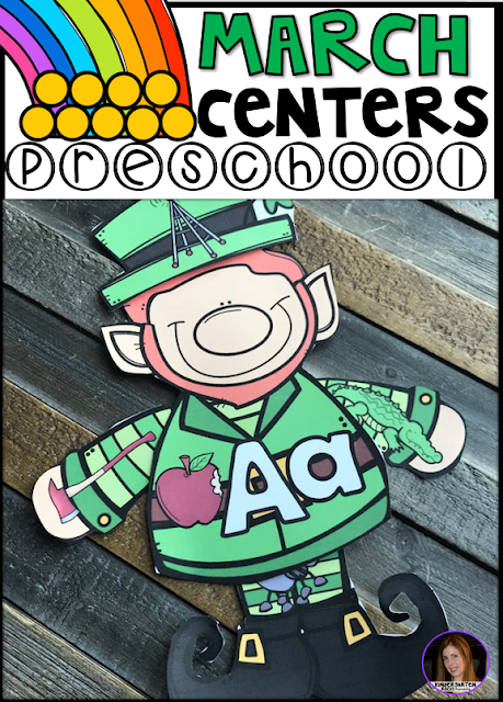 Are you looking for fun thematic spring centers that you can prep quickly for your preschool classroom?  The check out March Centers for Preschool!