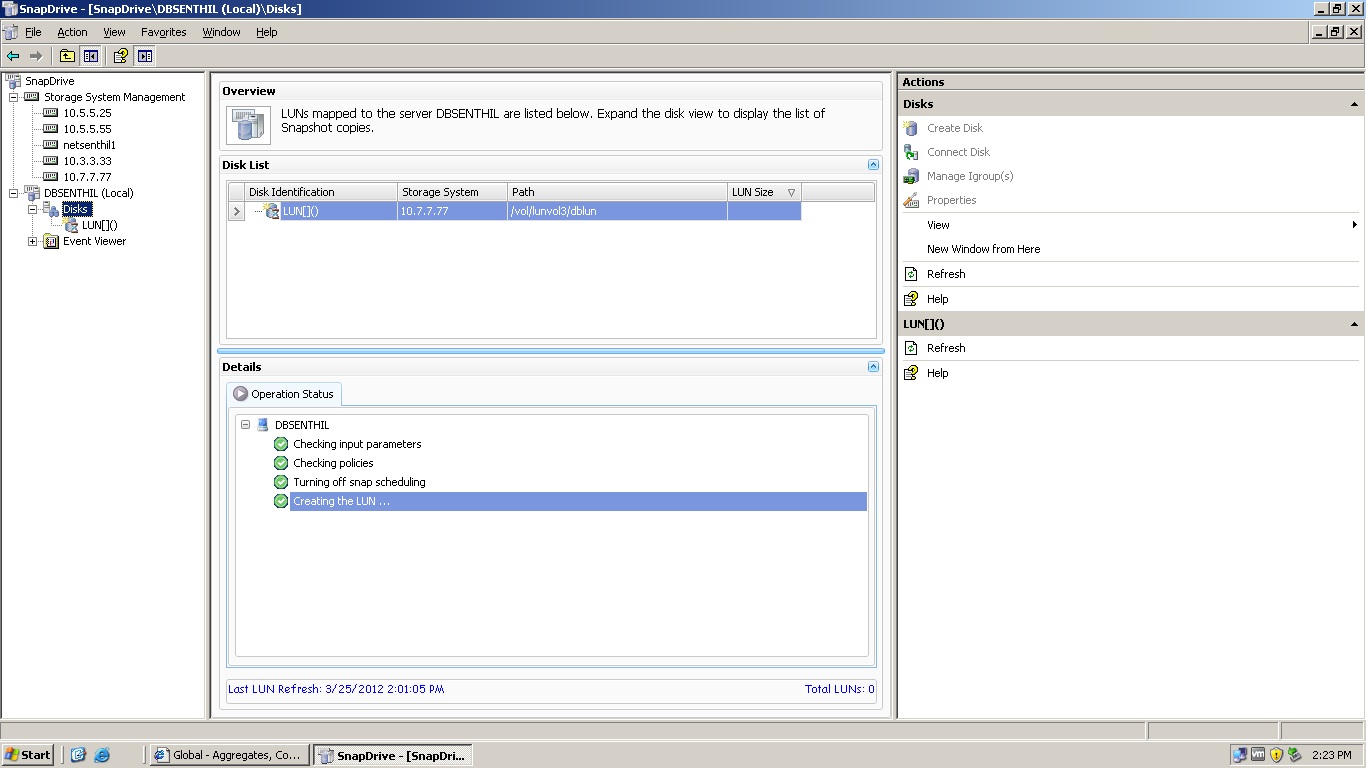 Storage area networks NetApp Snap Drive Configuration