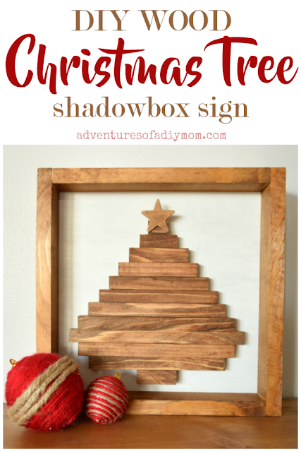 Build your own wood Christmas tree shadowbox sign