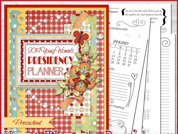 {NEW!!} LDS/YW Presidency Planner for 2014
