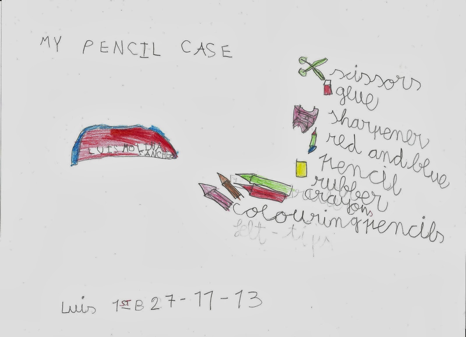 I love English MY PENCIL CASE 1st Primary