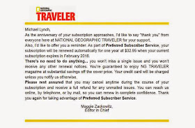 Traveler, subscription, renewal, notice, email