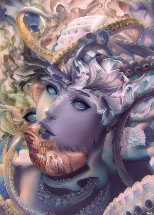 As surreais, fantásticas e orgânicas ilustrações de mulheres de Alfonso Elola Alfonso Elola deviantart ilustrações mulheres surreais fantasia corpos orgânicos anatomia