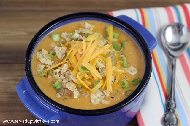 Cheesy Taco Soup recipe from Served Up With Love