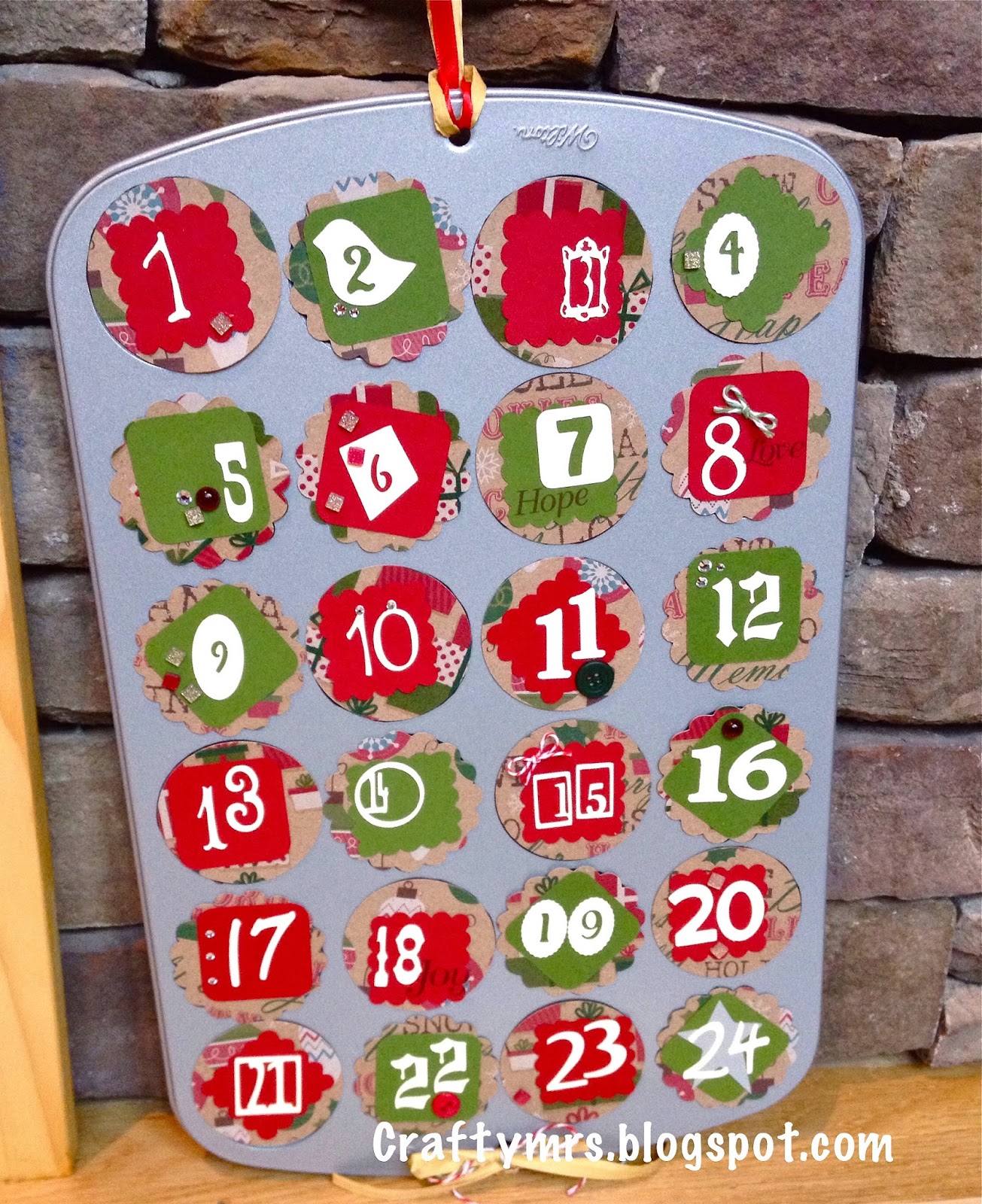 CraftyMrs Muffin tin {Advent Calendar}