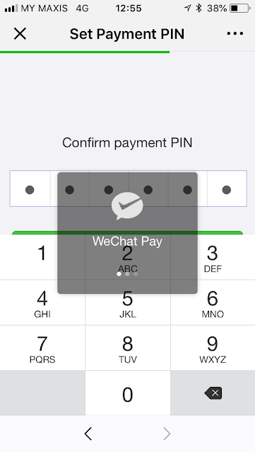 WeChat Pay: set 6 digits authentication PIN