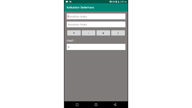 Cara membuat aplikasi kalkulator sederhana di android