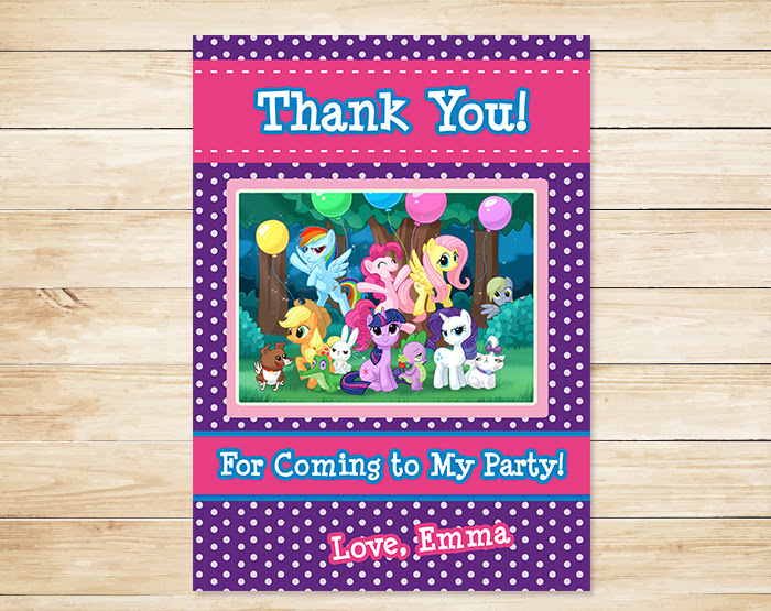 my little pony thank you tags