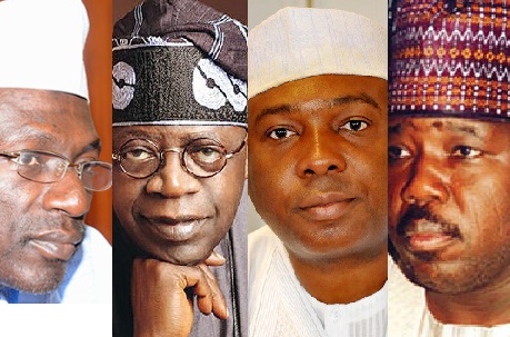 2019: Makarfi's PDP Woos 'Tinubu', Other Aggrieved APC Chiefs To Form New Party As 75 APC Senators Go With Sheriff Tinubu Saraki Makarfi sheriff