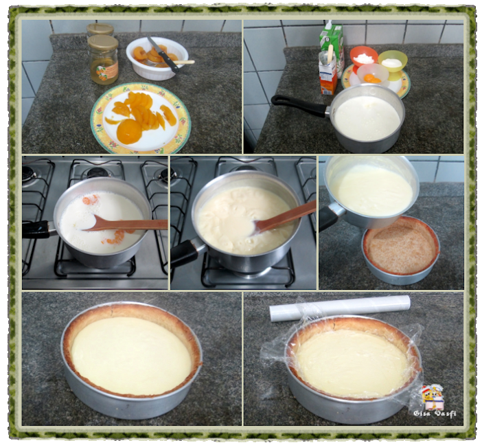 Torta de pêssegos com creme 4 Torta de pêssegos com creme 4