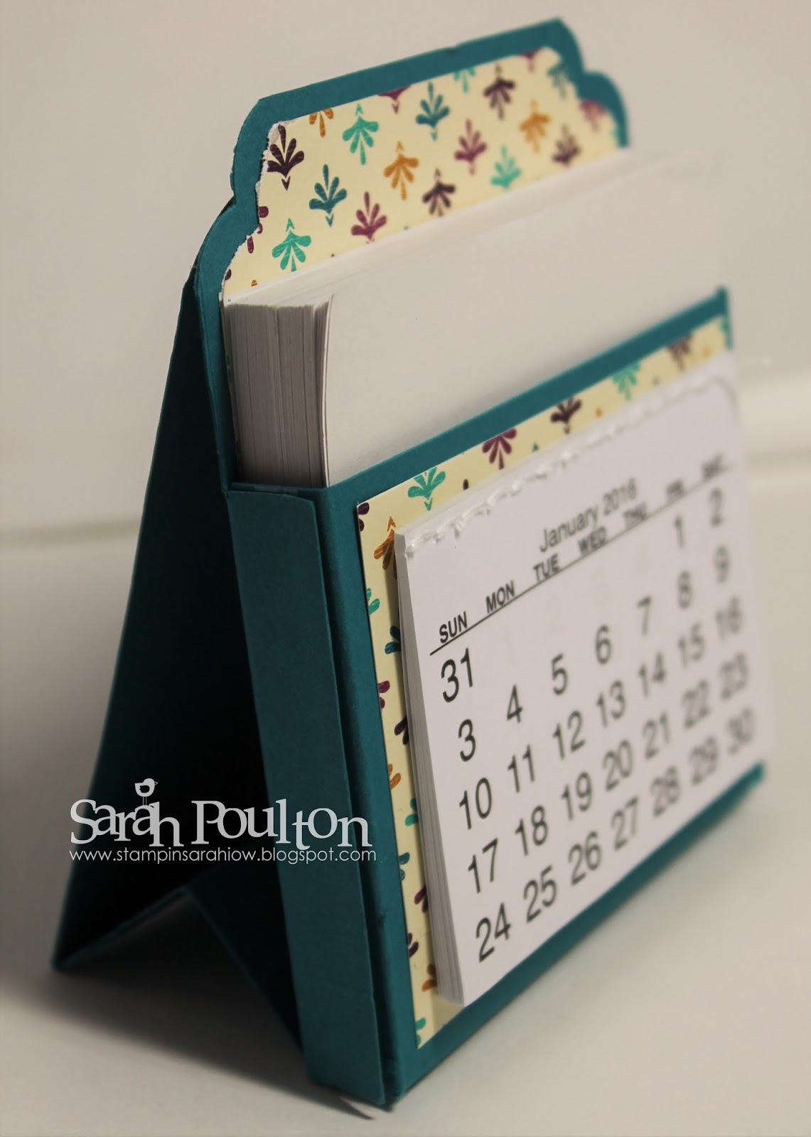 Stampin' Sarah!: A Bohemian DSP Desk Calendar from Stampin' UP! UK ...