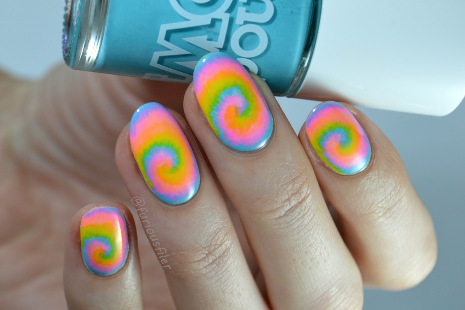 9. Tie-Dye Festival Nails - wide 6