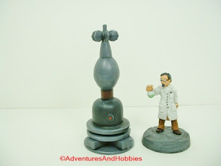 Small scale scenery piece suitable for science fiction war games or mad scientist's lair.