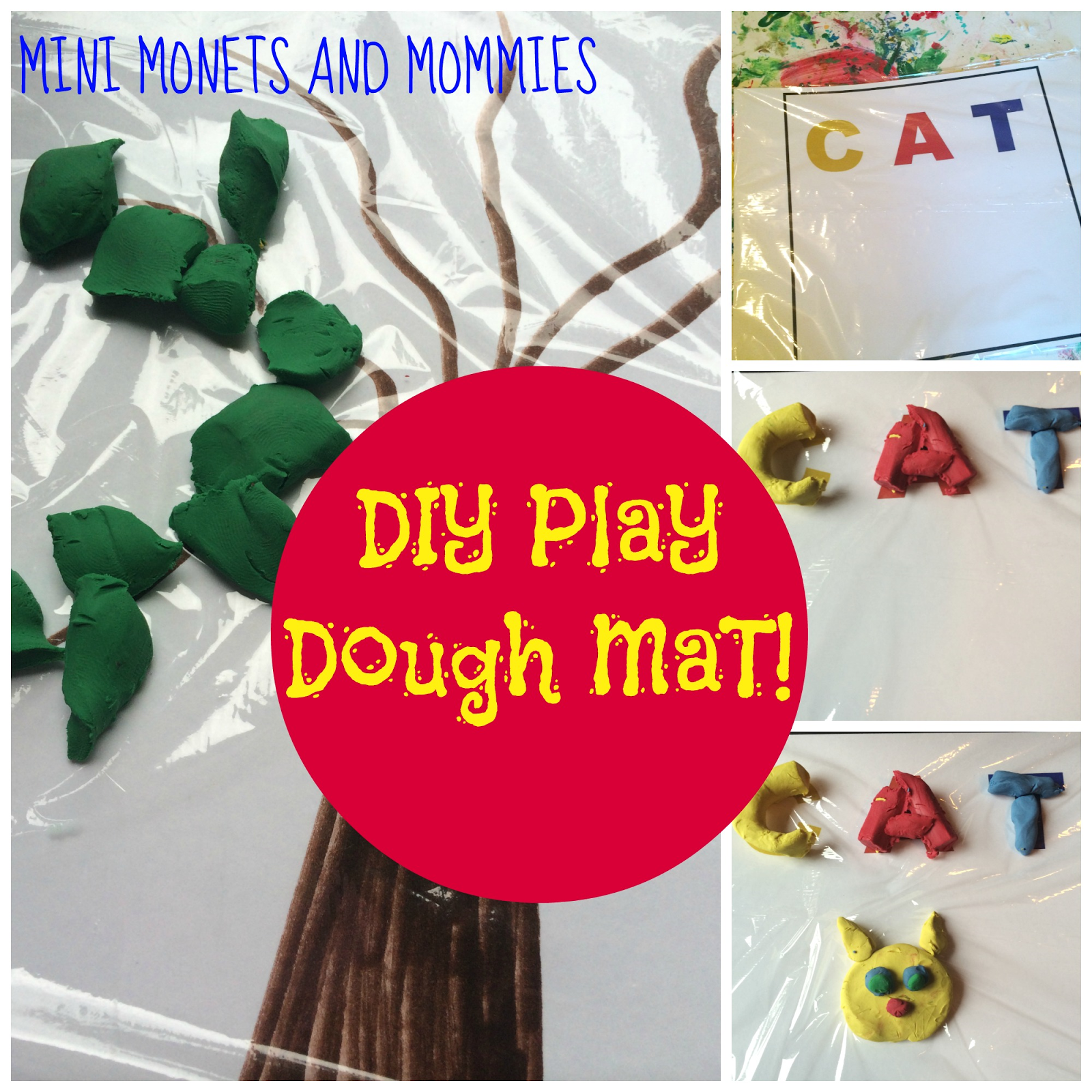 Mini Monets and Mommies: Play Dough Mat with Pictures or Printables