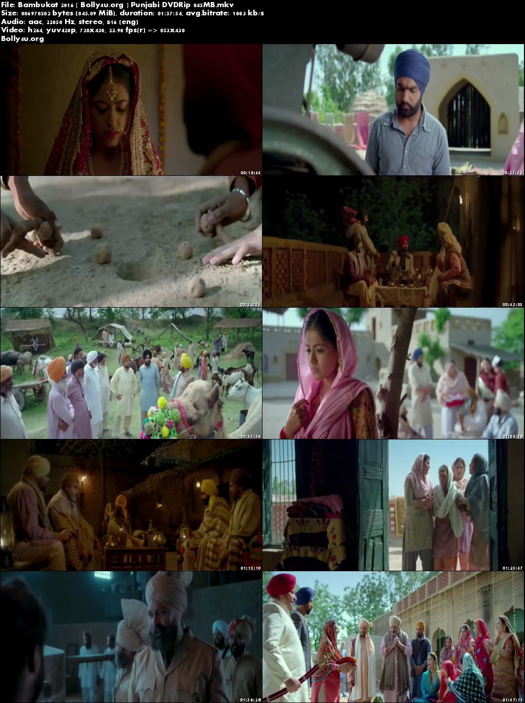 Bambukat 2016 DVDRip 850MB Punjabi Movie Download