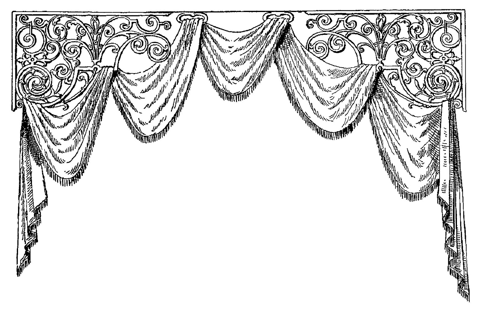 Digital Stamp Design Digital Curtain Border Crafting Design Download