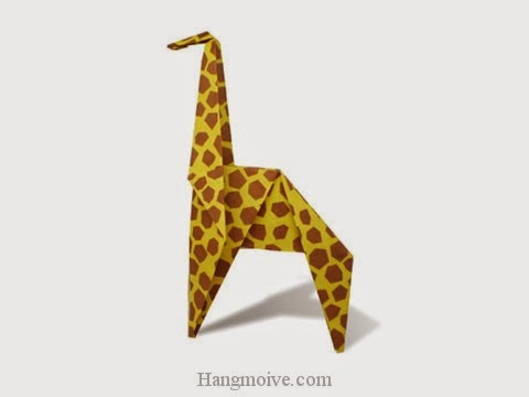Cách gấp, xếp con Hươu Cao Cổ kiểu mới bằng giấy origami - Video hướng dẫn xếp hình - How to make a Giraffe