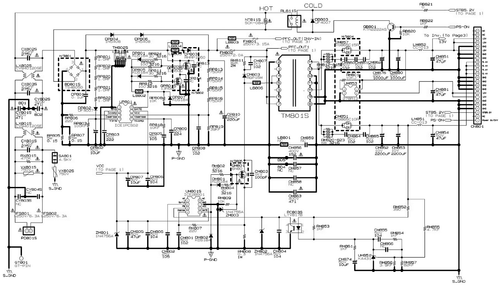 Some common samsung tv circuit diagrams