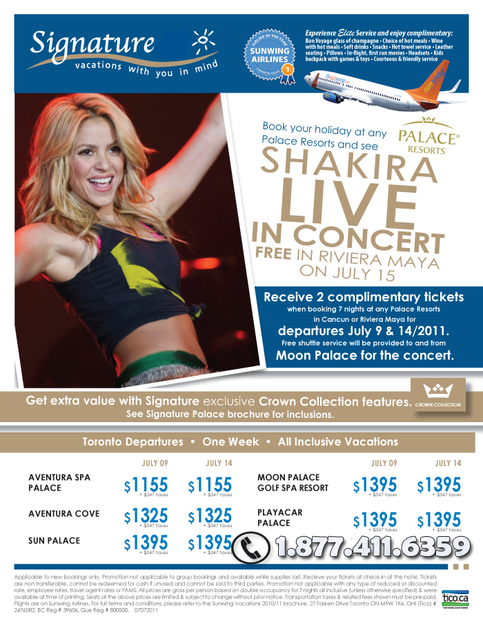 411 travelbuys Blog 411travelbuys.ca SHAKIRA Live in Concert at