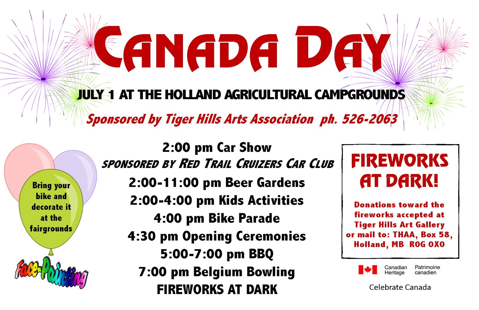 Tiger Hills Arts Association Canada Day Celebrations