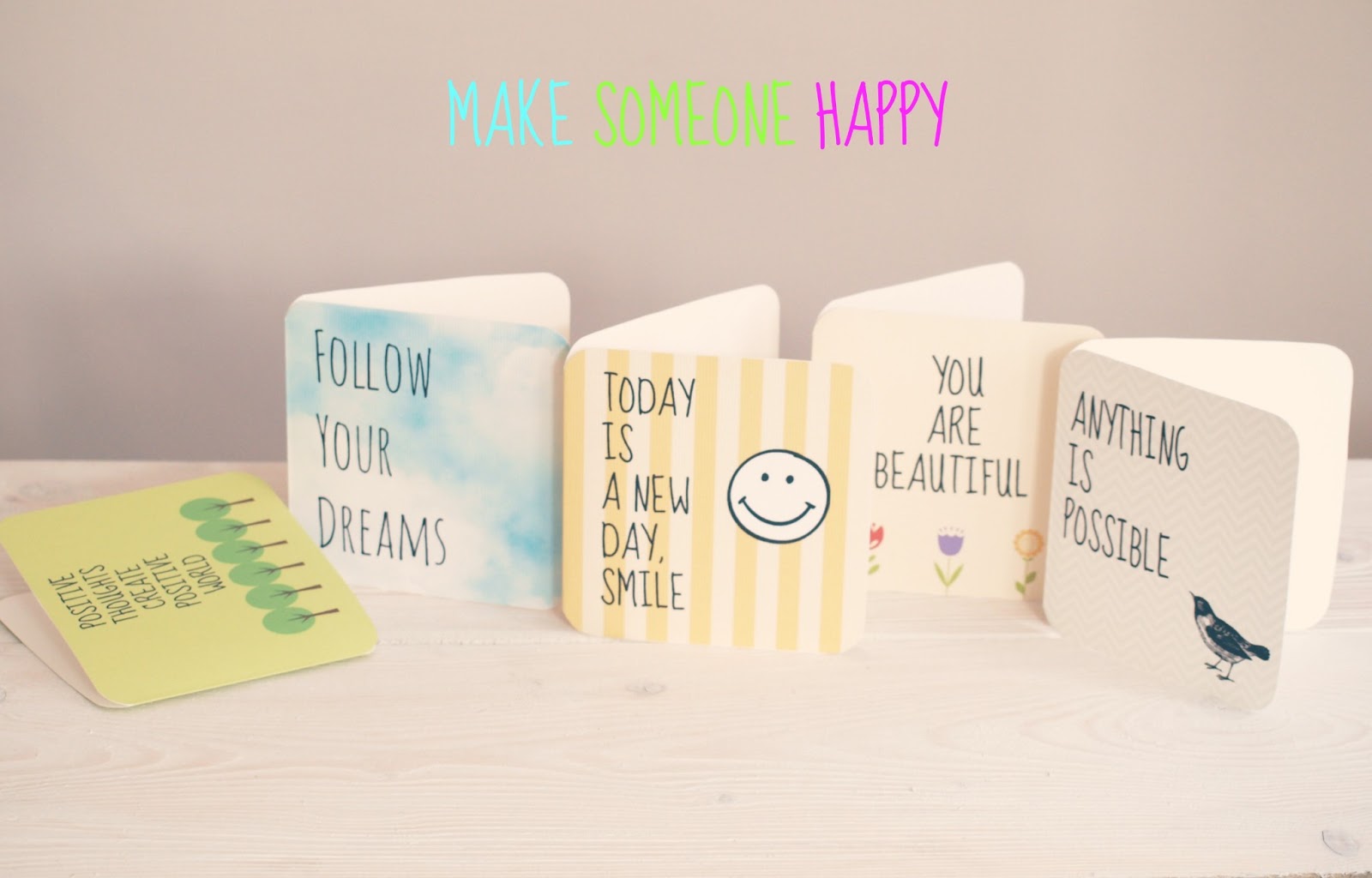 Meshka Design Make Someone Happy Positive Printable Cards Meshka Design Make Someone Happy Positive Printable Cards