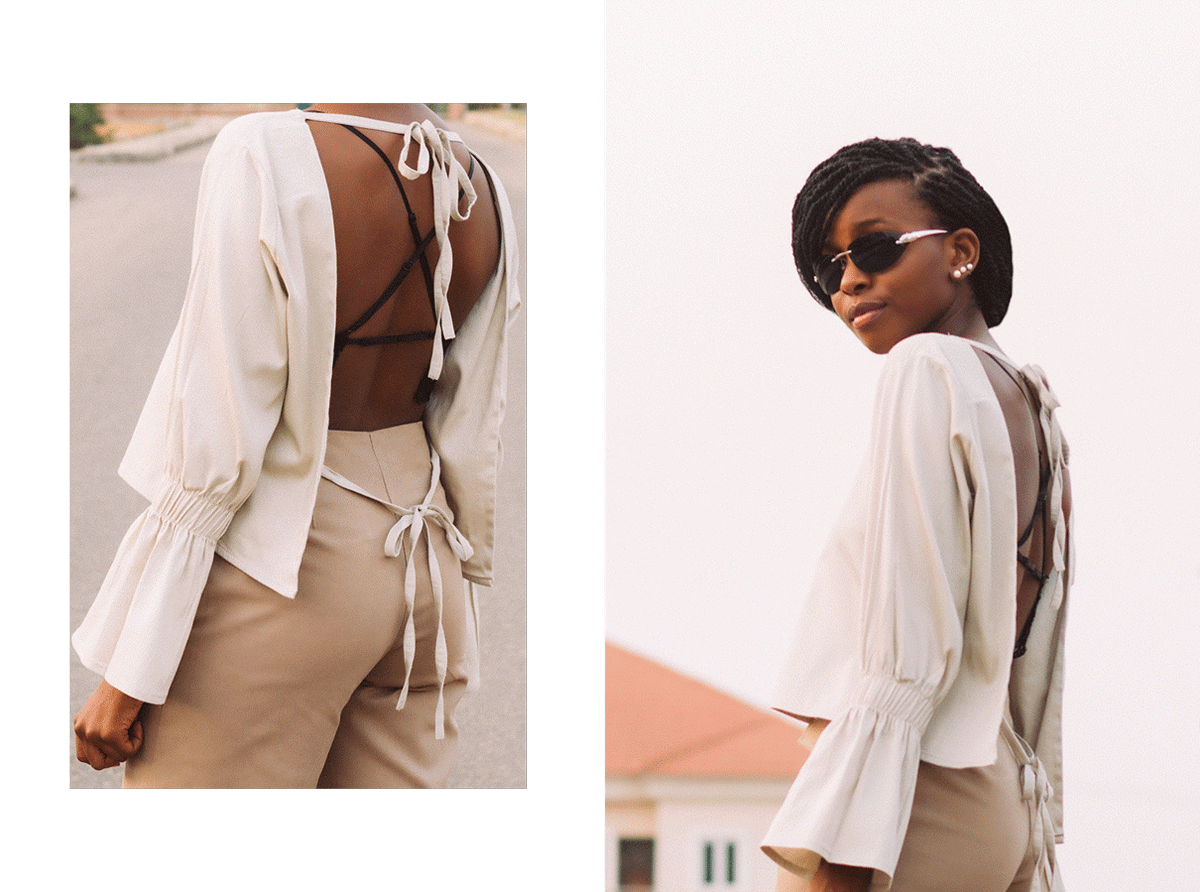 Styling House of Sunny's "Open Back El" top for spring by Oroma Roxella Rukevwe || www.orrblog.net